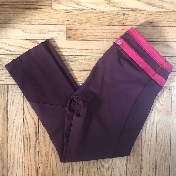 LULULEMON MAROON LEGGINGS - Picture 1 of 6